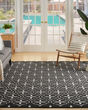 Nourison Essentials NRE04 Black Ivory Rug