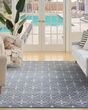 Nourison Essentials NRE04 Blue Ivory Rug