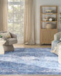 Nourison Washables NWB15 Blue Area Rug