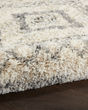 Oslo Shag OSL02 Ivory/Grey Area Rug
