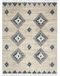 Oslo Shag OSL03 Ivory/Blue Area Rug
