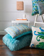 P0242 Blue/Multi 22"x22" Pillow