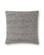 P0339 Black/White 22"x22" Pillow