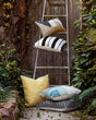 P0339 Yellow/Ivory 22"x22" Pillow