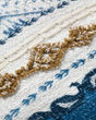 P0930 Blue/Natural 18"x18" Pillow
