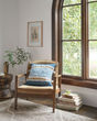 P0930 Blue/Natural 18"x18" Pillow