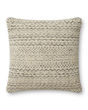 Gloaming PAR0009 Charcoal/Ivory 18''x18'' Pillow