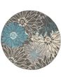 Passion PSN17 Charcoal/Blue Area Rug