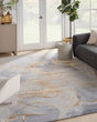 Prismatic PRS28 Grey/Gold Area Rug