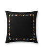 Curio Border PRP0064 Black/Multi 22" Pillow