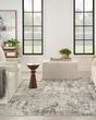 Quarry QUA01 Ivory Blue Grey Area Rug