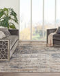 Quarry QUA02 Blue/Beige Area Rug