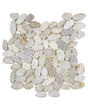 River Rock Ivory Blend Stone Mosaic Tile