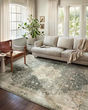 Rosette ROS-09 Slate/Ivory Area Rug