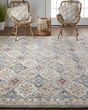 Rylan 8638F Taupe/Ivory/Red Area Rug