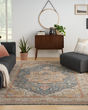 Sahar SHR06 Ivory Blue Area Rug
