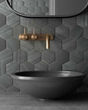 Stria Dark Porcelain Matte Marble Tile