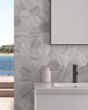 Stria Grey Porcelain Matte Marble Tile