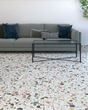 Tazzo White Honed Porcelain Terrazzo Tile