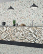 Tazzo White Honed Porcelain Terrazzo Tile