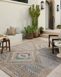 Topanga TOP-04 Natural/Aqua Area Rug