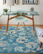 Tranquil TRA02 Turquoise Area Rug