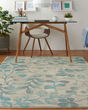Tranquil TRA03 Ivory/Turquoise Area Rug