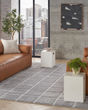 West End Ave WTE01 Grey Area Rug