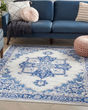 Whimsicle WHS03 Ivory Blue Area Rug
