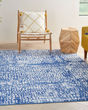 Whimsicle WHS07 Ivory Navy Area Rug