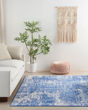 Whimsicle WHS08 Blue Ivory Area Rug