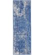 Whimsicle WHS08 Blue Ivory Area Rug
