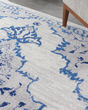 Whimsicle WHS14 Ivory Blue Area Rug