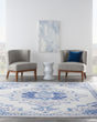 Whimsicle WHS14 Ivory Blue Area Rug