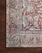 Wynter WYN-05 Tomato/Teal Area Rug
