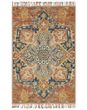 Zharah ZR-10 Rust/Blue Area Rug