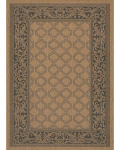 Recife Garden Lattice Cocoa/Black Area Rug
