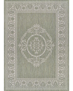 Recife Antique Medallion Sage Leaf/Ivory Rug
