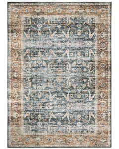 Charleston cha06 Blue/Rust Area Rug