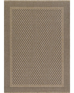 Naturalistic Symmetry Natural/Black Area Rug