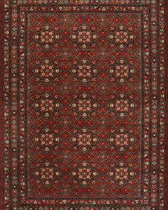 Old World Classic Royal Afghan Antique Red Rug