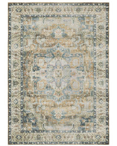 Charleston cha02 Blue/Gold Area Rug