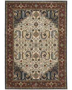 Aberdeen 752w Ivory/Red Area Rug