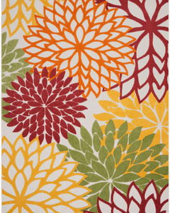 Aloha ALH05 Red Multi Colored Area Rug