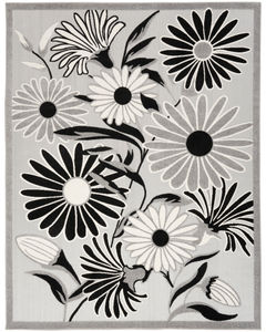 Aloha ALH33 Black White Area Rug