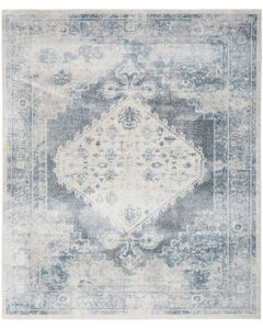 Astra Machine Washable ASW11 Blue Ivory Rug