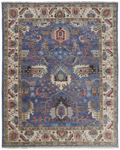 Beall 6708F Blue/Red Area Rug