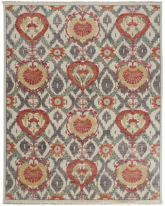 Beall 6712F Orange/Gray Area Rug