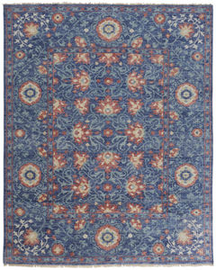 Beall 6713F Blue/Red Area Rug