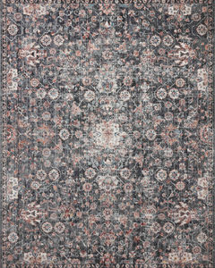 Cassandra CSN-03 Charcoal/Rust Area Rug